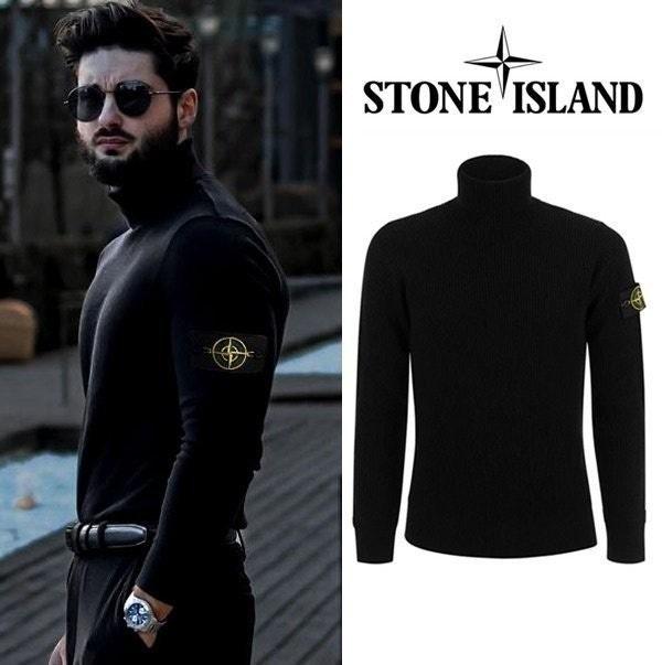 스* 와펜패치 커플 터틀넥