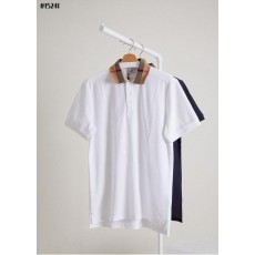 버** 체크 카라 코튼 폴로 셔츠