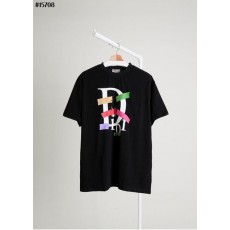 디* 컬러 테잎 그래픽 코튼 티셔츠