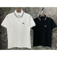 버** 자수 배색 PK 카라 반팔 티