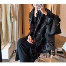 버** 캐시미어 양모 혼방 숄머플러 BB패턴 블랙