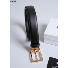 몽** 스타스퀘어 금장 버클 리버서블 레더 벨트