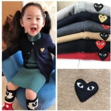 꼼* 가르송 하트 로고 키즈 가디건