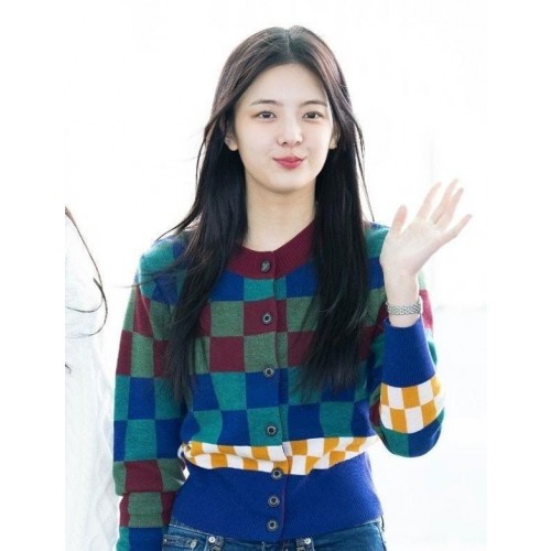 비** 웨스트우드 멀티컬러 체크 가디건