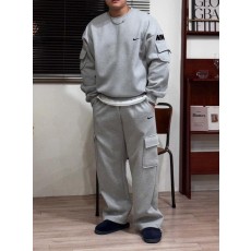 나** 데일리 포켓 카고 맨투맨 카고팬츠 세트