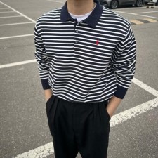 폴* 랄프로렌 단가라 카라 긴팔니트