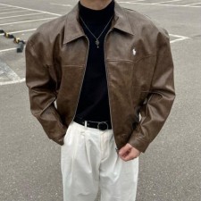 폴* 빈티지 레더 자켓