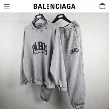 발**** 파리 엠보 피그먼트 오버핏 맨투맨&팬츠