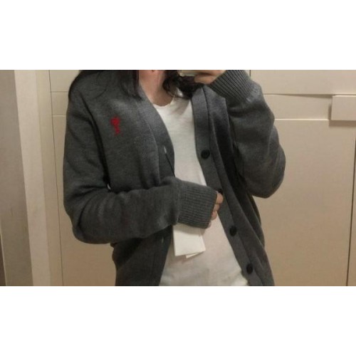 아* 스몰체인 레드하트 울가디건여성