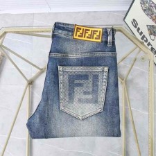 펜* 수입 FF로고 스판 데님 팬츠