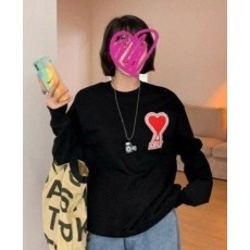 아* 빅하트 로고 패치 쭈리 맨투맨수입풀 (남녀공용)