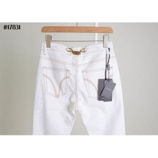 돌* DG 금장 데미지 화이트 데님 팬츠