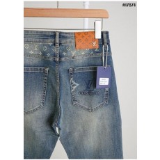 루* 엠브로이드 포켓 그래픽 로고 슬림핏 데님 팬츠