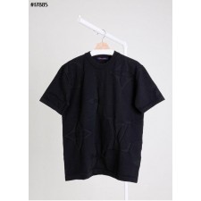 루* 모노그램 쇼트 슬리브드 코튼 크루넥 니트