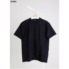 루* 모노그램 쇼트 슬리브드 코튼 크루넥 니트
