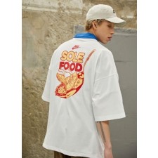 나** 남여공용 SOLE FOOD 그래픽 코튼 티셔츠