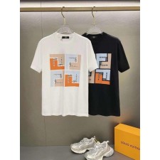 펜* Girls White  Pink FF 프린트 반팔티