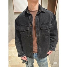 루* 엠보로고 데님 자켓