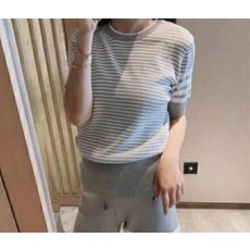 톰* 스트라이프 반팔 니트 ( 9751 )
