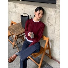 프** 25 삼각 로고 레이어드 롱슬리브  수입