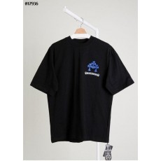 크* 세메터리 블루 패치 코튼 반팔 티셔츠