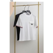 프** 배색 포켓 라운드 티셔츠