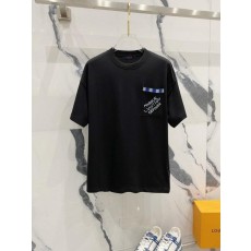 루* 다미에 포켓자수 티셔츠