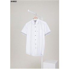 톰* 남성 블랙 라인 커프 포플린 셔츠