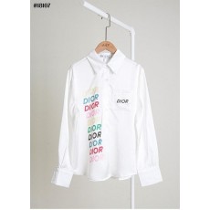 디* 레인보우 로고 롱슬리브 실크 셔츠