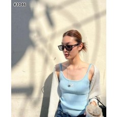 꾸** 여성 리에디션 탱크 탑 민소매
