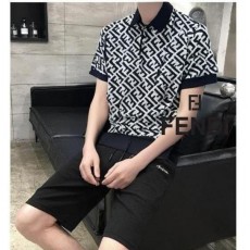 펜* 시그니쳐 FF 카라 울 반팔 니트