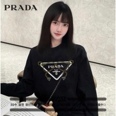 프** 사슬 고길 패턴 삼각 긴팔티셔츠 (시보리없음)
