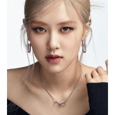 티** 하드웨어 더블 링크 펜던트 목걸이수입