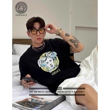 베*** 페인트 메두사 로고 디자인 반팔 티셔츠