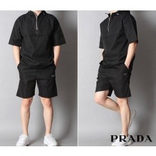 프** 삼각로고 리나일론 반팔아노락반바지세트