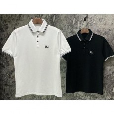버** 자수 배색 PK 카라 반팔 티