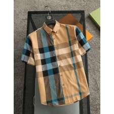 버** 체크 셔츠