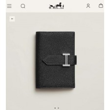 에*** 카드지갑 미니 베안 블랙 은장