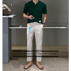 톰* 케이블 오픈카라 반팔니트