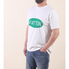 루* 그린 써클 그래픽 크루넥 쇼트 슬리브드