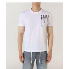 아** 남여공용 로고 페인팅 반팔 티셔츠