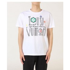 루* 남여공용 엠브로이더드 시그니처 코튼 티셔츠