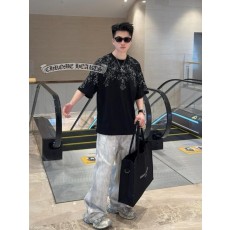 크* 넥 빈티지 십자가 패턴 티셔츠
