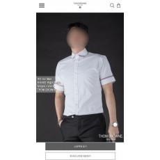 톰* 카라라인 숏슬리브 셔츠