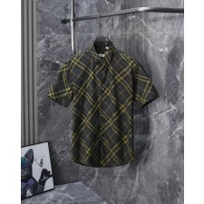 버** 체크 셔츠
