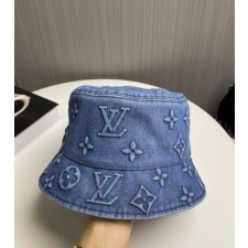 루* 모노그램 엠보 데님 버킷햇 수입풀