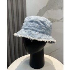 루* 모노그램 자가드 데님 버킷햇 수입풀