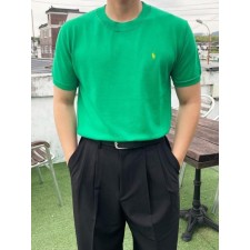 폴* 랄프로렌 코튼 라운드 니트 반팔