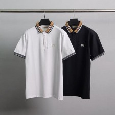 버** 체크카라 기사자수 반팔 카라티