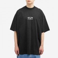 베** Oval Logo Over사이즈d TShirt